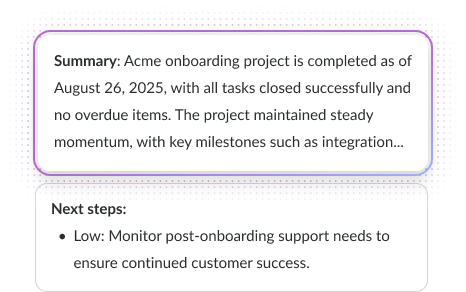 AI project summary