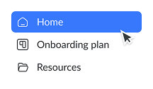 Customer portal menu