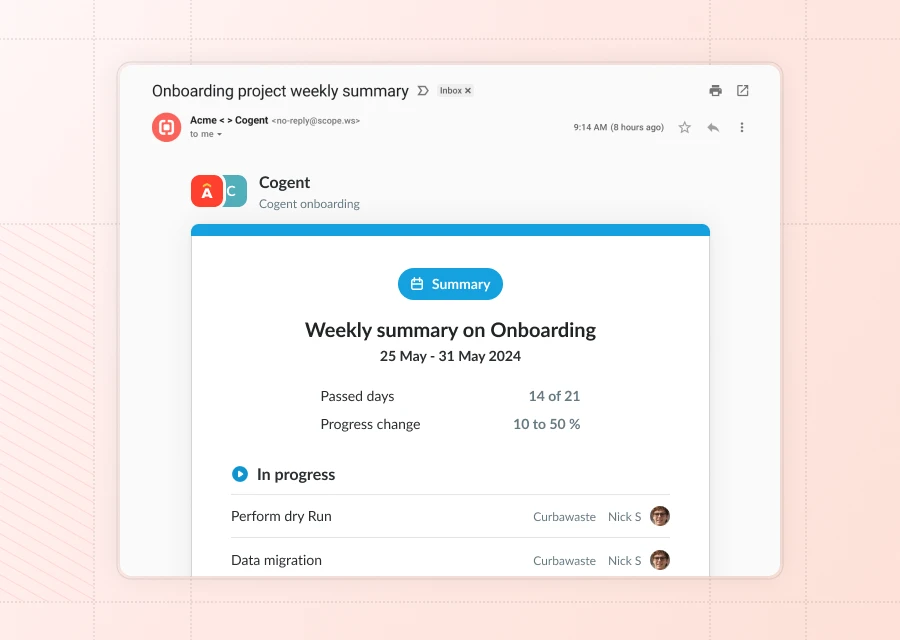 Weekly updates