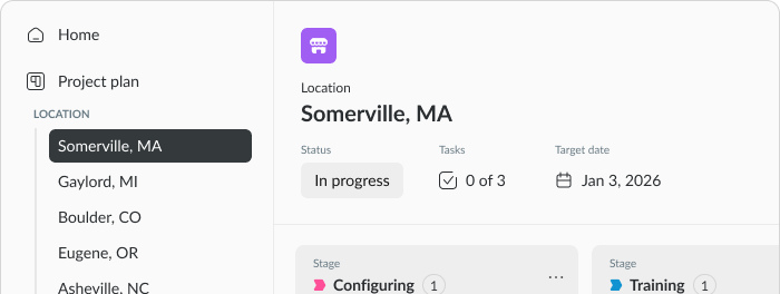 Customer portal for multi-product and multi-location onboarding