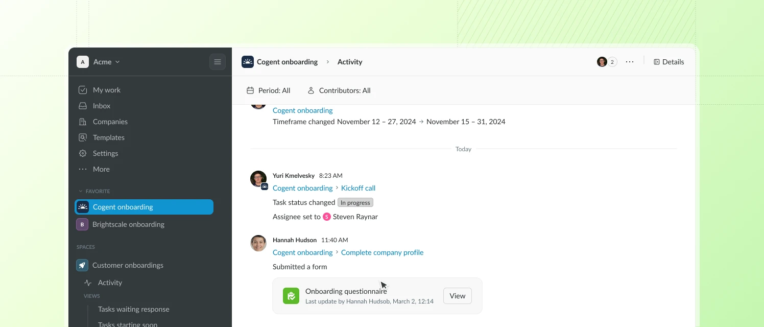 Activity & Insights